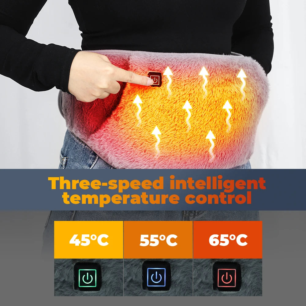 USB Electric Heating Belt Hand Warmer & Abdominal Cramp Relief Pad