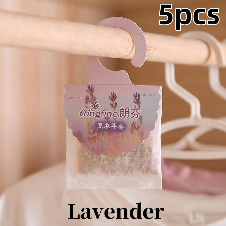 5 10 Pack Wardrobe Hanging Sachets Air Freshener Closet Odor Eliminator - 23
