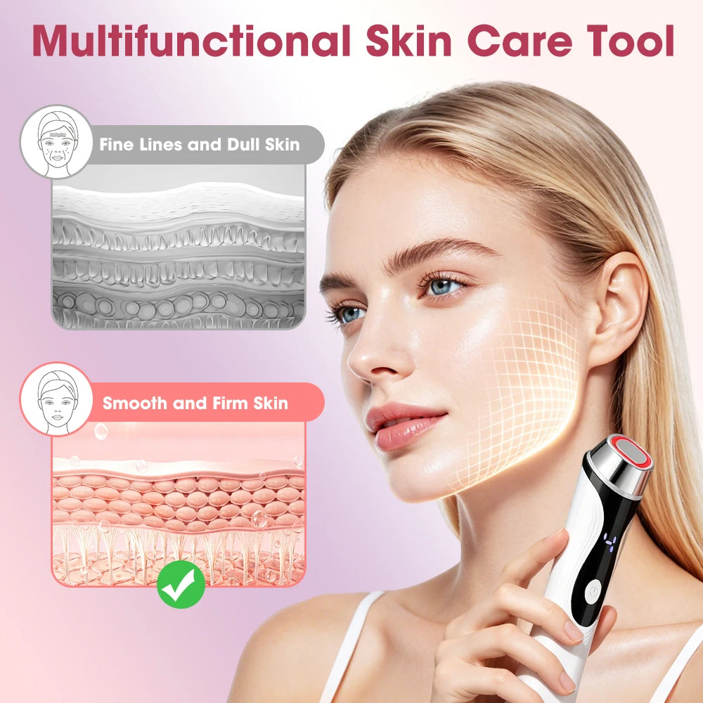 4-in-1 Facial Massager LED Light Skin Lifting Beauty Device