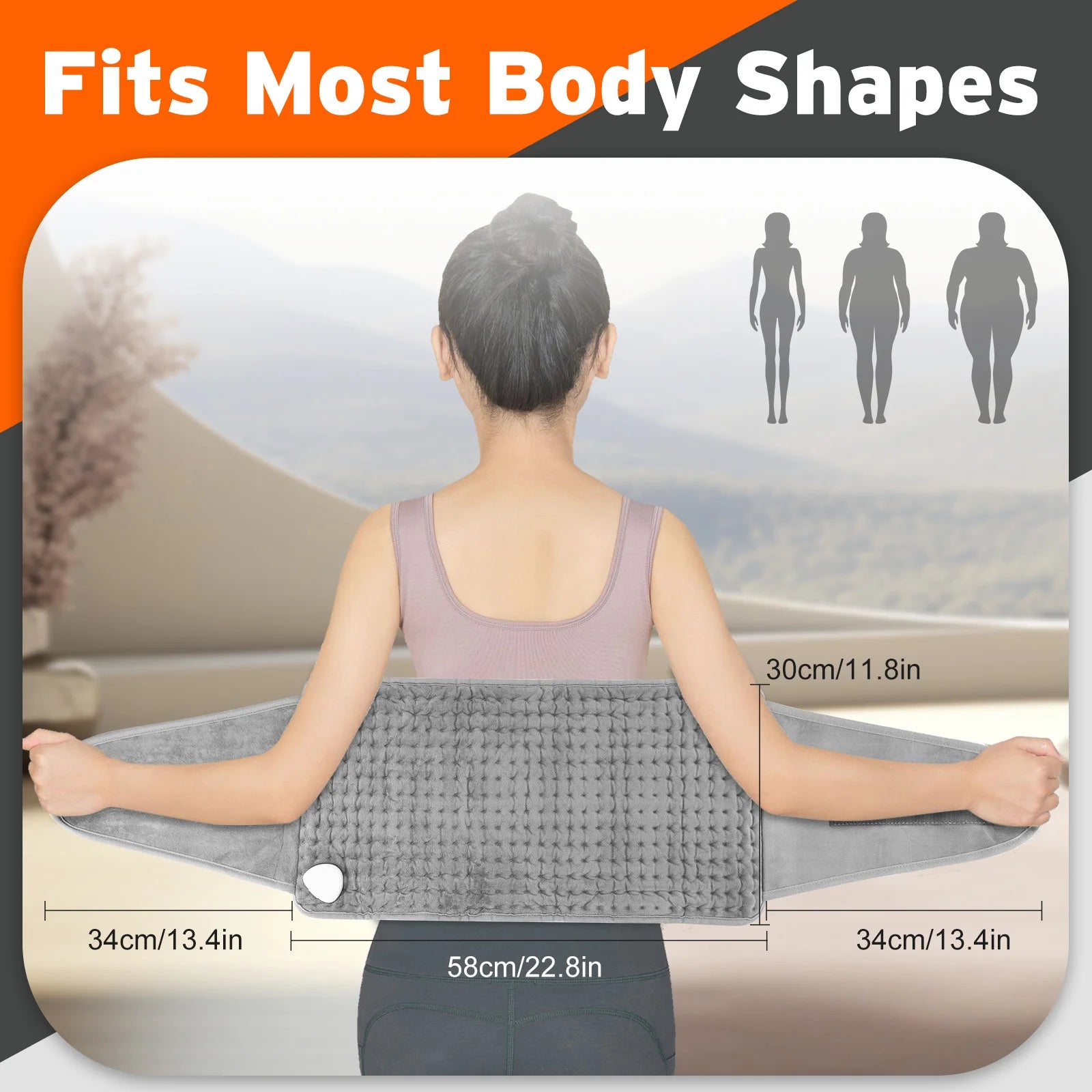 Electric Back Heating Support Belt & Lumbar Brace Warmer - 12