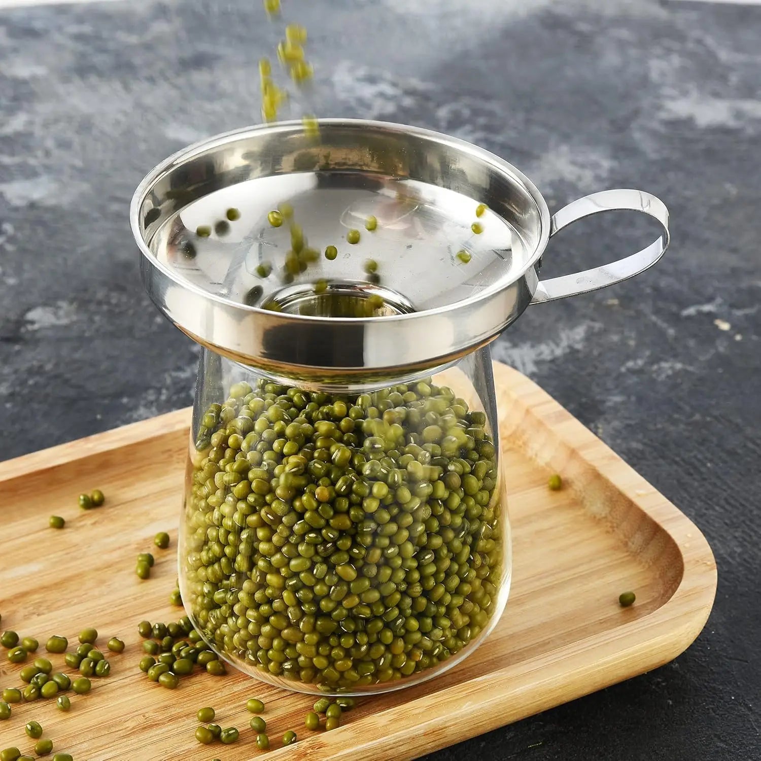 Stainless Steel Wide Mouth Canning Funnel for Kitchen Liquid Jar Filling - 8