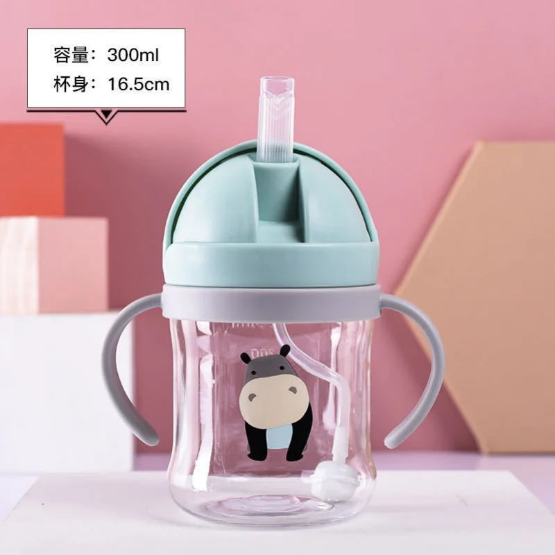 Baby Sippy Cup with Straw Gravity Ball and Handles 250ml Leakproof Bottle - 3