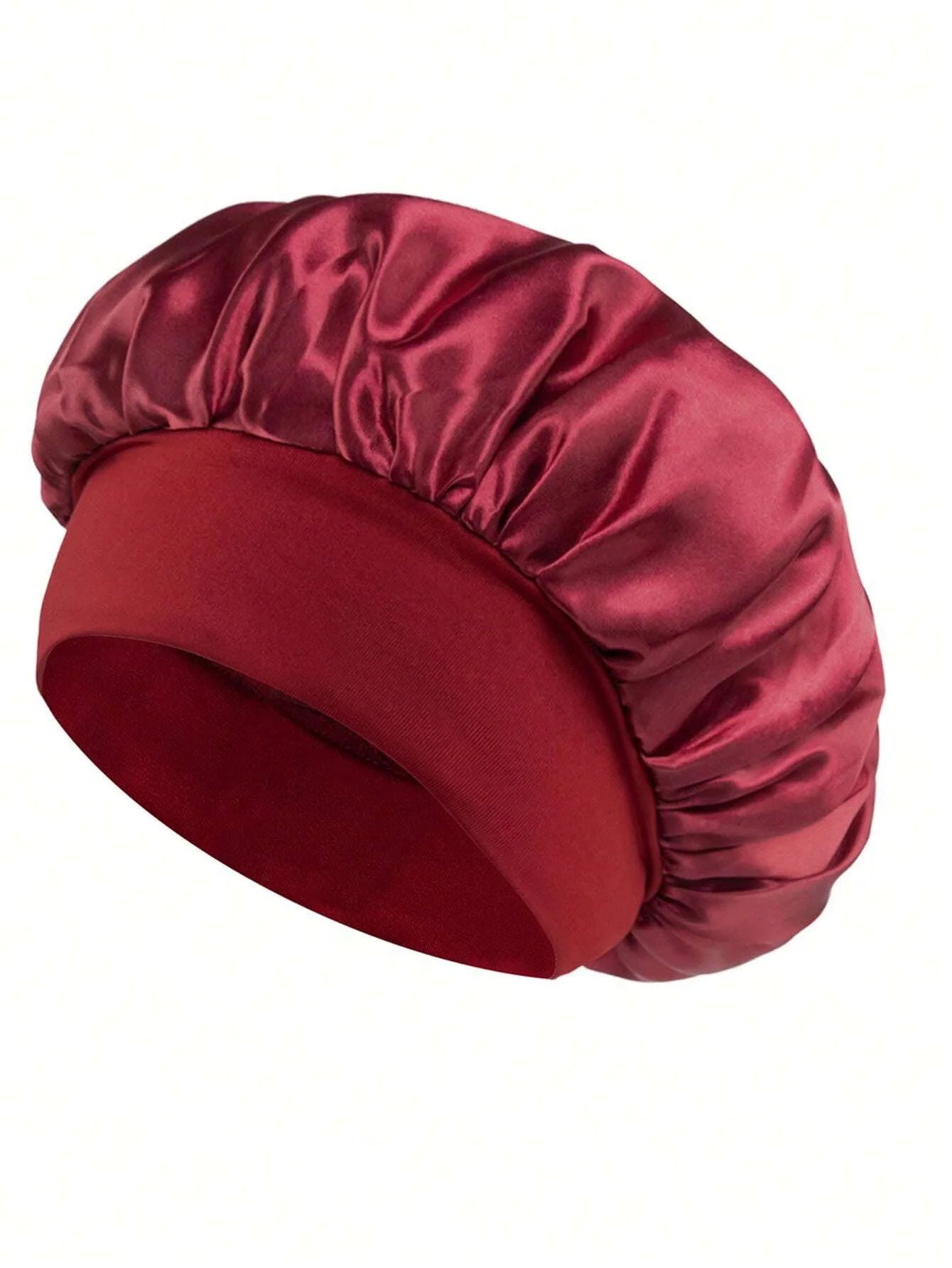 Satin Silk Sleep Cap Wide Band Hair Bonnet for Sleeping and Styling