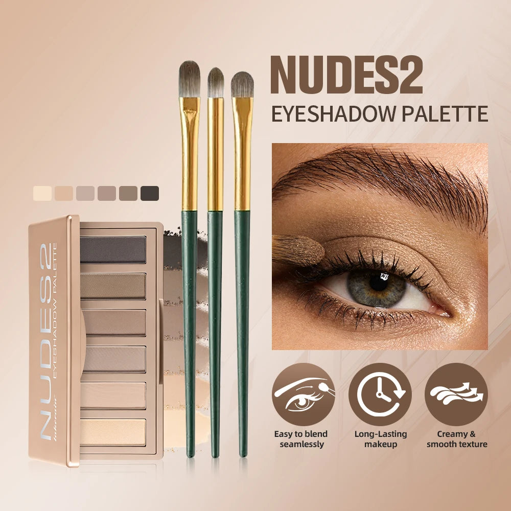 Eyeshadow Palette And Brush Set Natural Matte Nude Makeup Powder