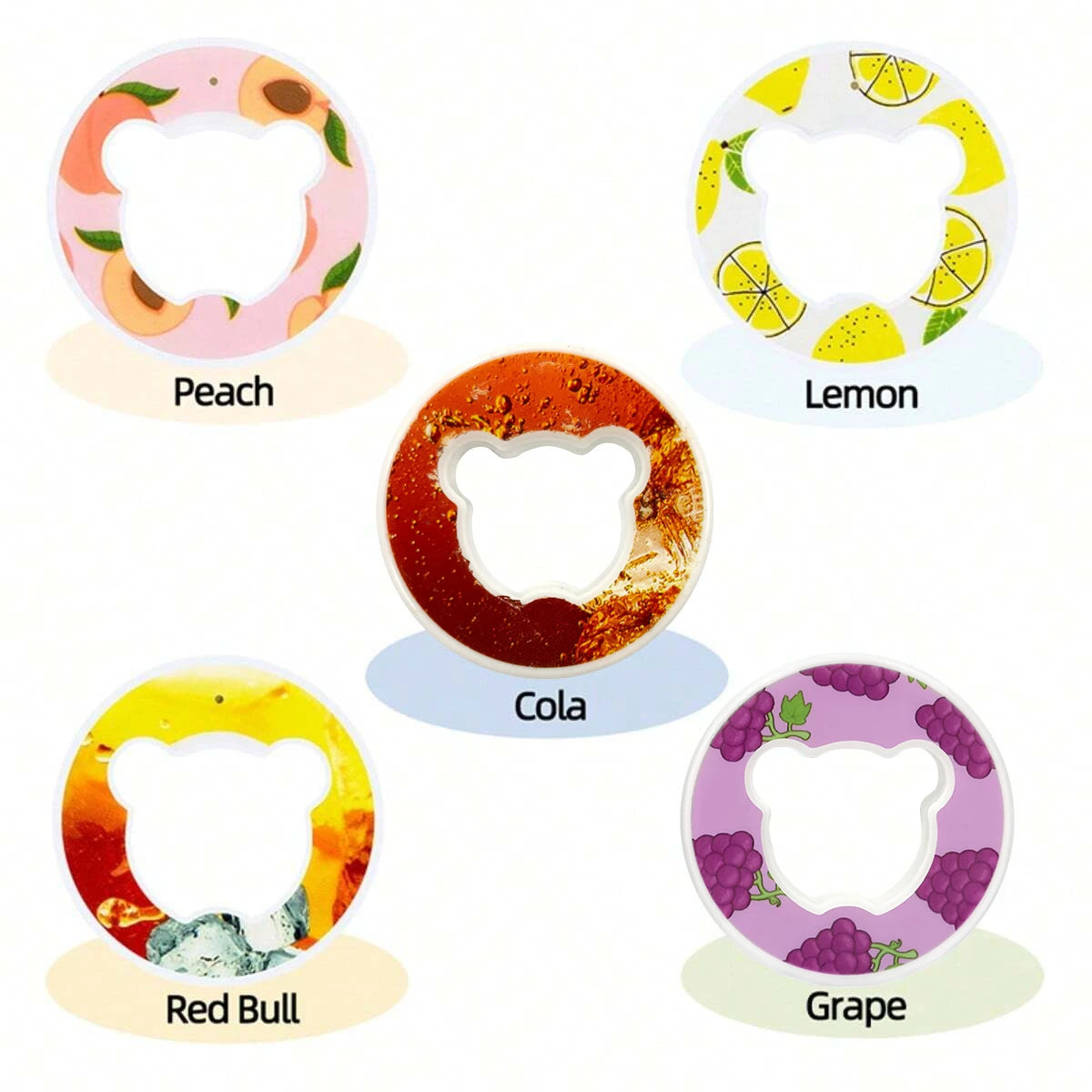 Fruit Flavor Pods for Water Bottles Scented Ring Set 0 Sugar Accessory - 13