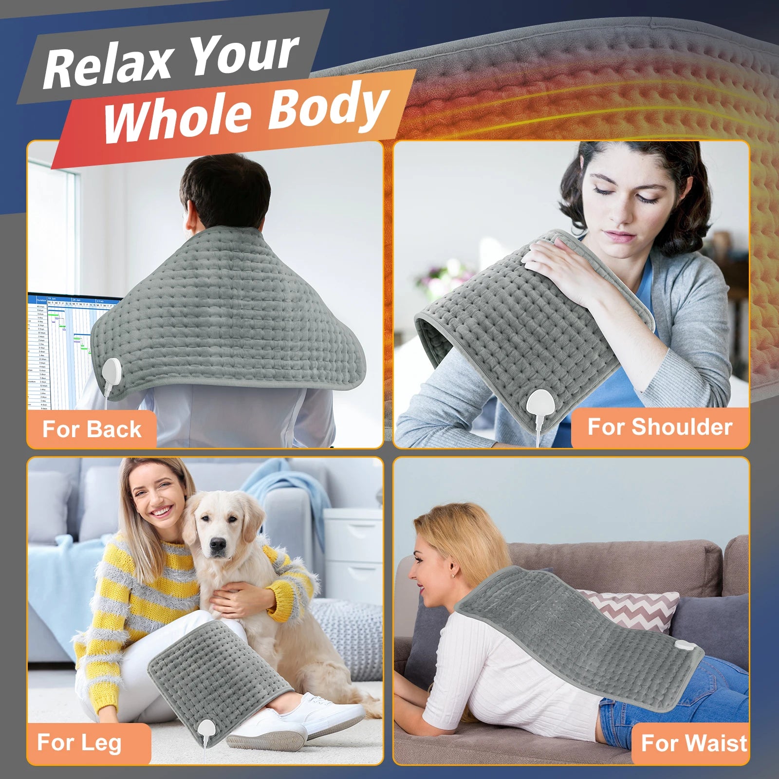 Electric Heating Blanket Heated Mat Winter Thermal Pad - 5