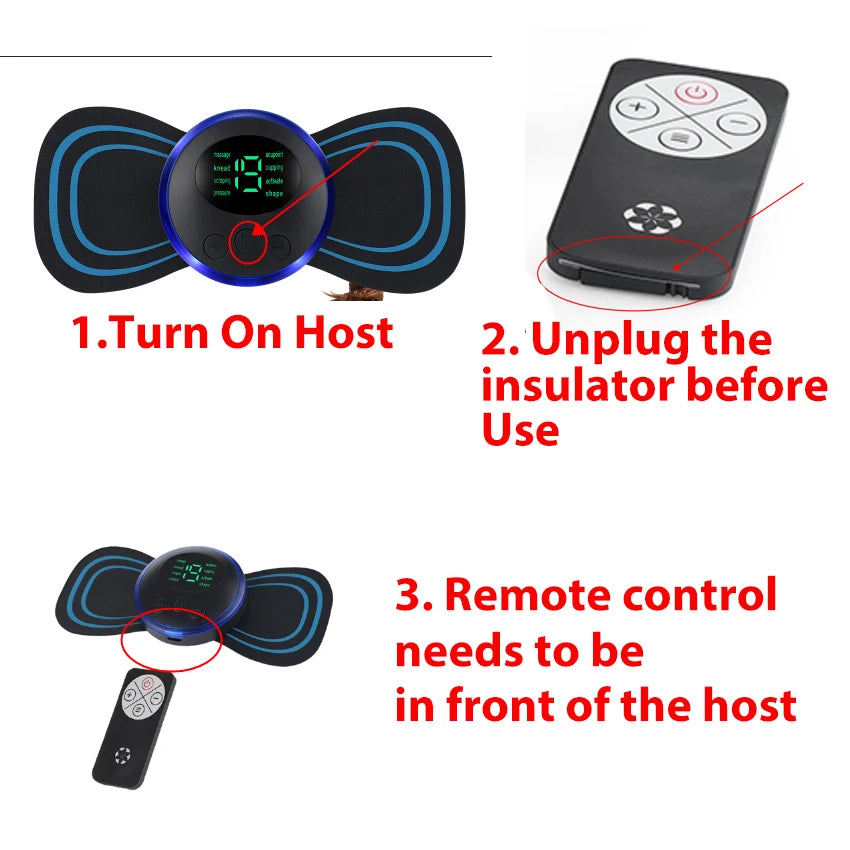 Smart Electric Neck Massager Portable Cervical Massage Patch Tool - 17