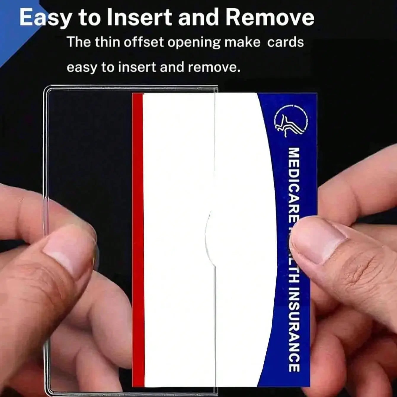 Clear PVC Card Protector Sleeves Waterproof ID and Credit Card Covers
