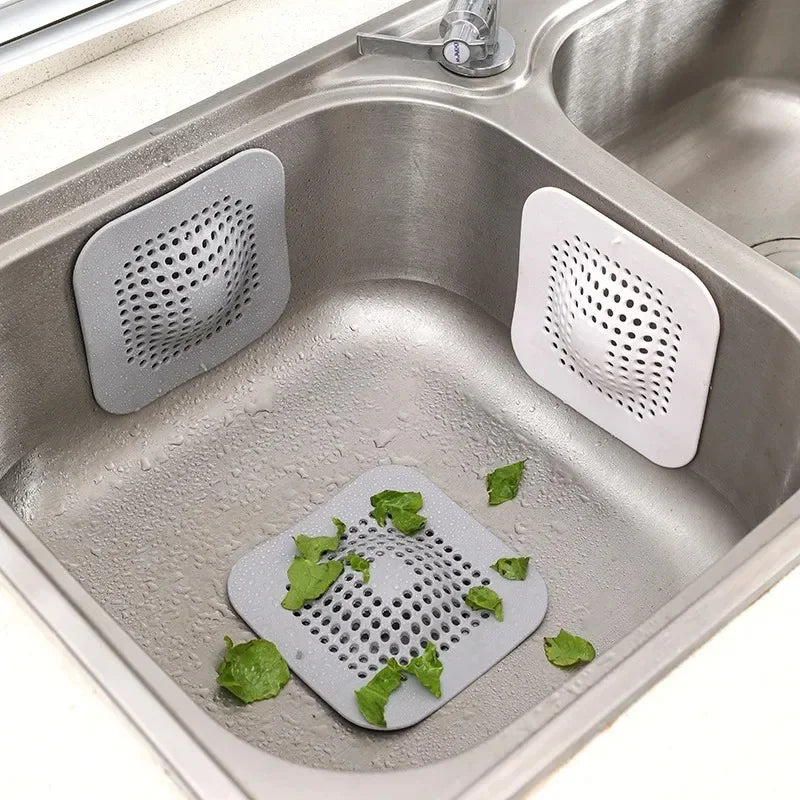 Silicone Shower Drain Hair Catcher Kitchen Sink Strainer Plug Filter - 10