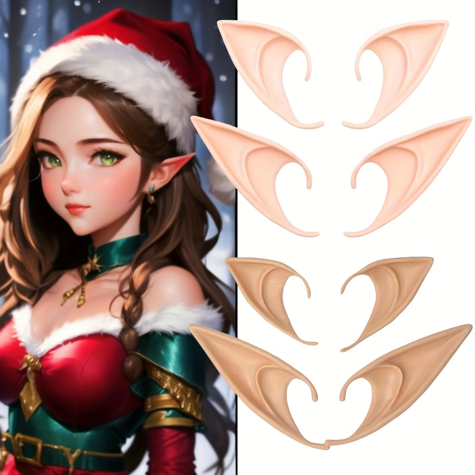 Elf Ears Cosplay Costume Accessories Fairy Angel Party Props 1 10 Pairs - 13