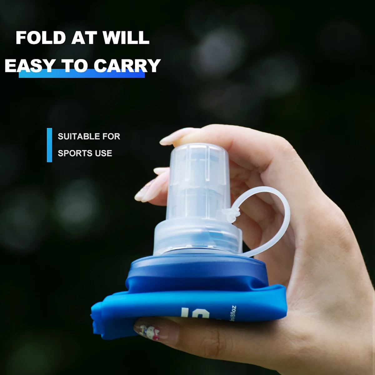 WRELS Collapsible Soft Water Bottle Running Hydration Flask Sport Bag