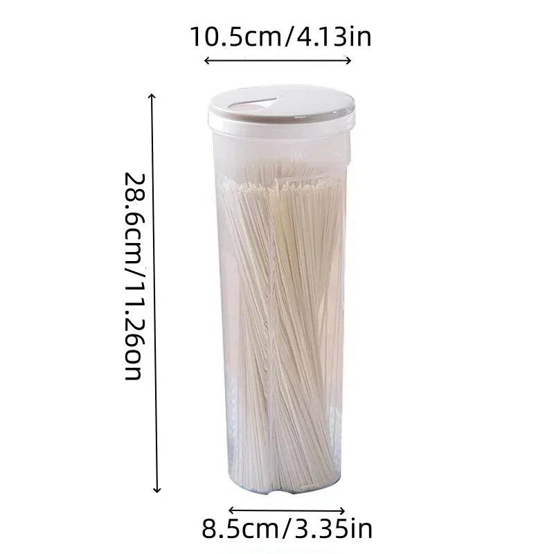 Airtight Pasta Container Spaghetti Storage Jar Kitchen Food Organizer - 6