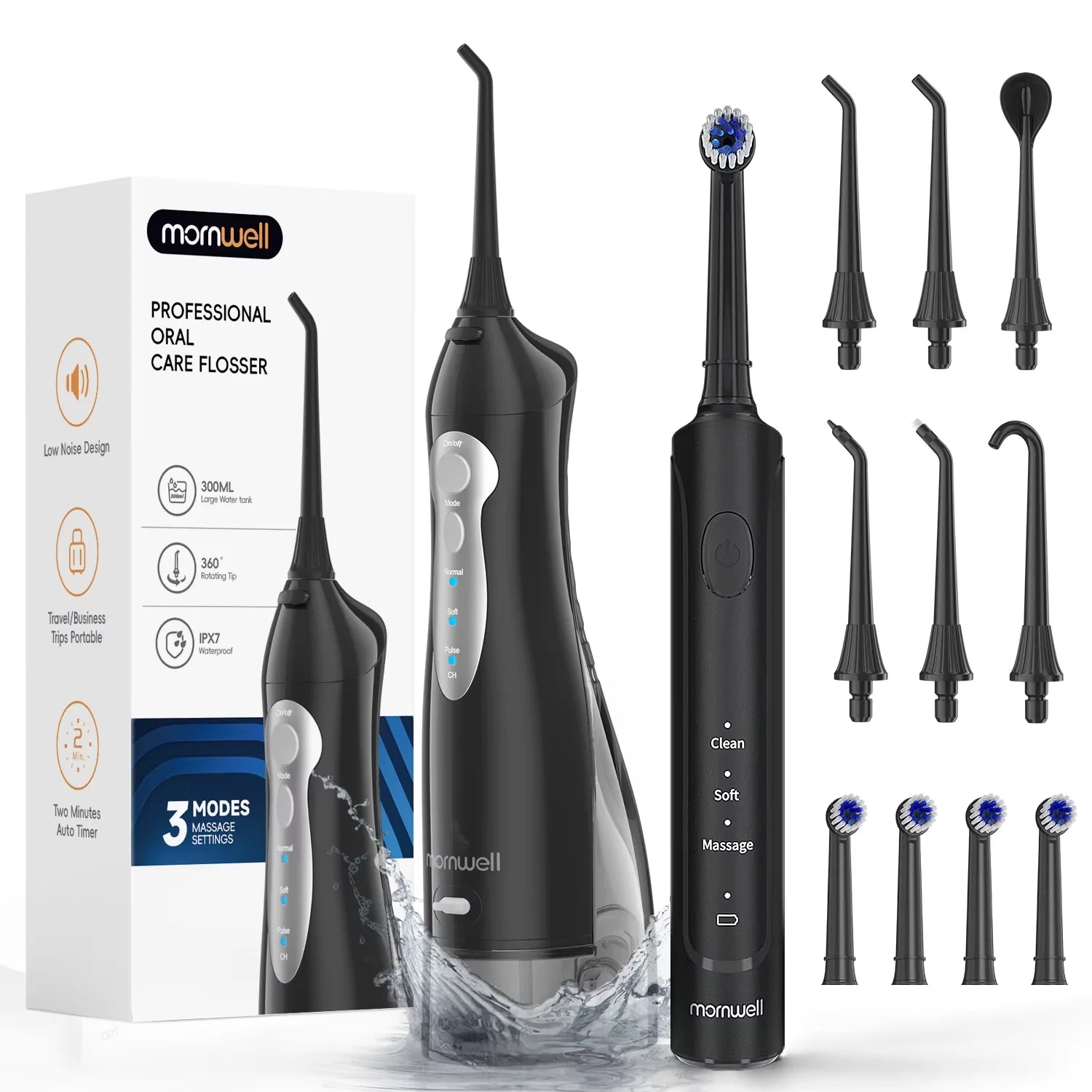 Portable Water Flosser & Electric Toothbrush Set - 1