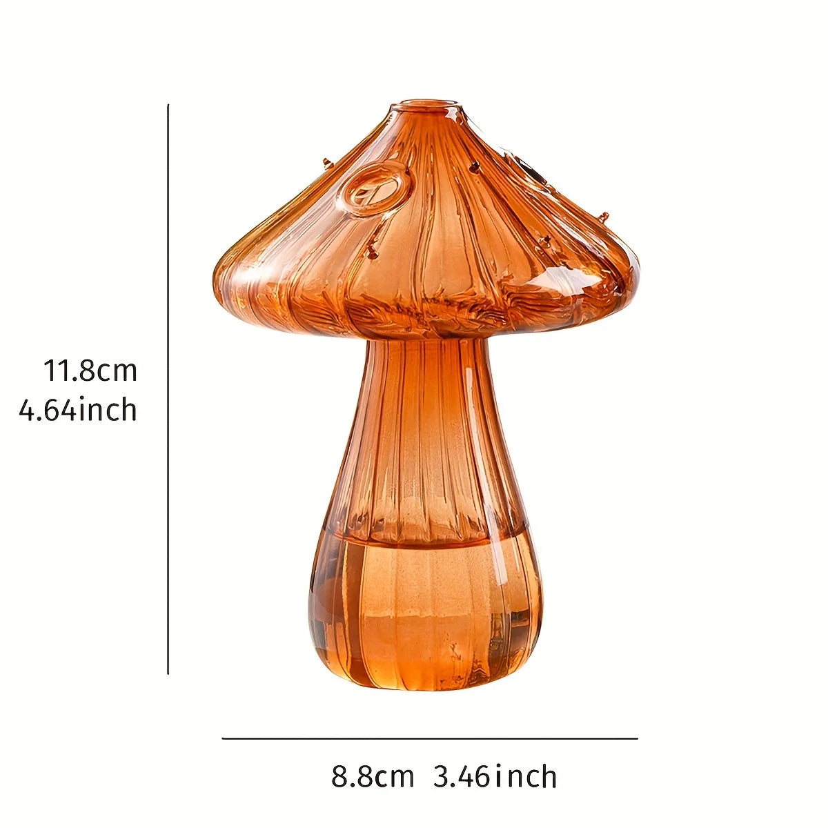 Creative Mushroom Glass Vase Hydroponic Plant Pot Desktop Decor