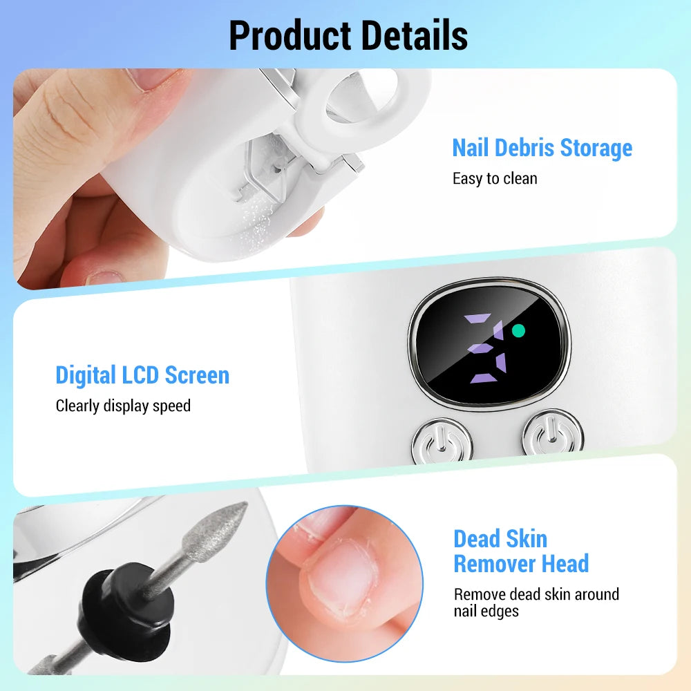 Electric Nail Clipper with LED Light and Magnifier