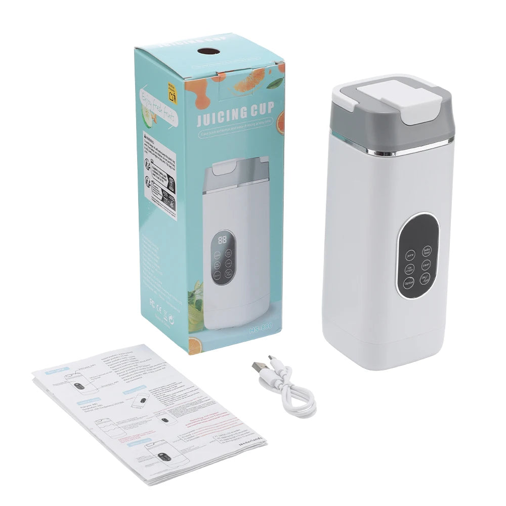 Portable 12-Blade Electric Juicer Cup & Smoothie Blender Bottle
