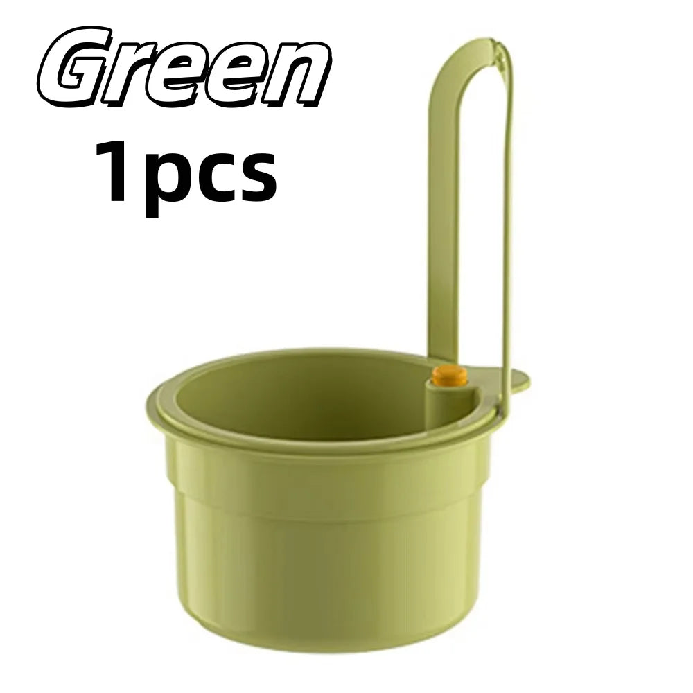 Kitchen Sink Hanging Strainer Basket Food Waste Catcher Filter Rack - 12