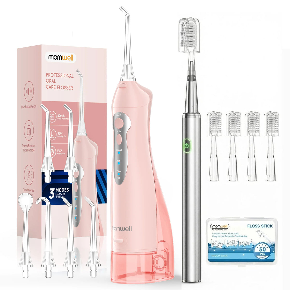 Portable Water Flosser Electric Toothbrush Oral Irrigator Set