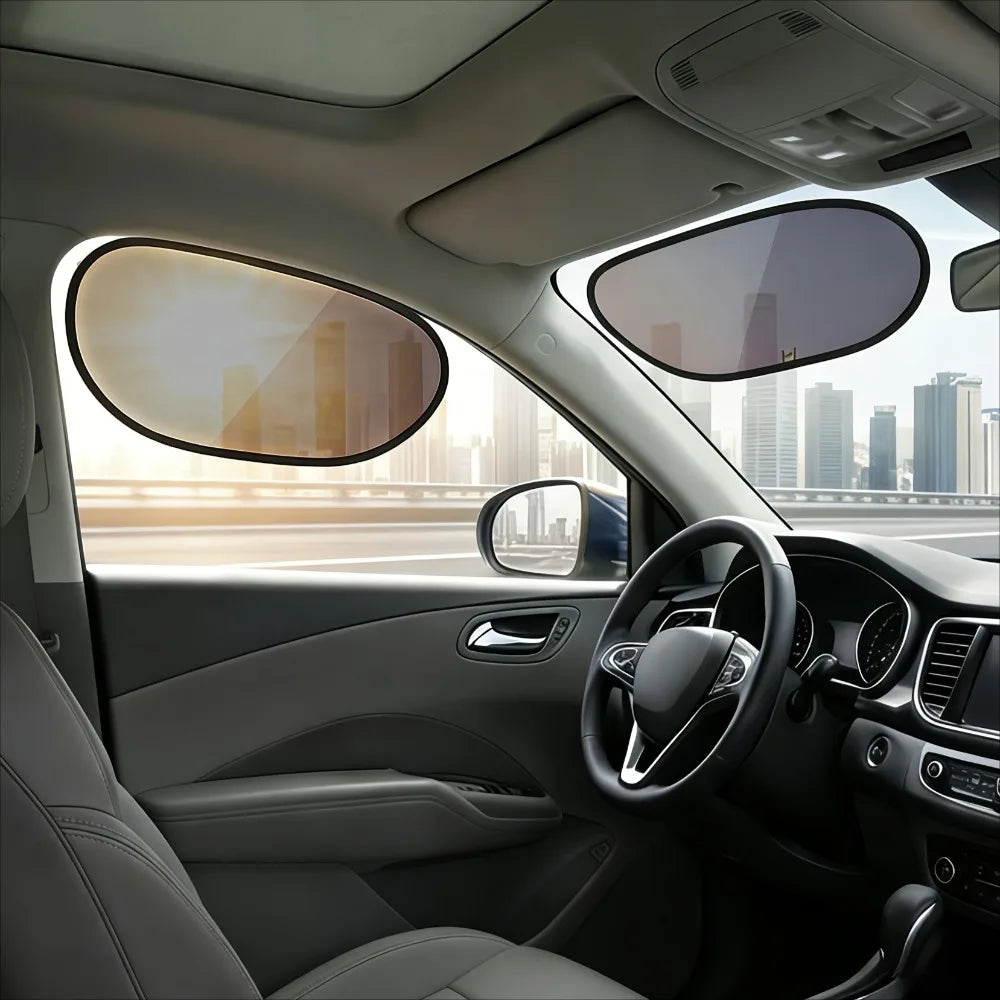 Universal Car Window Sunshade UV Protection Glare Shield Privacy Curtain - 2