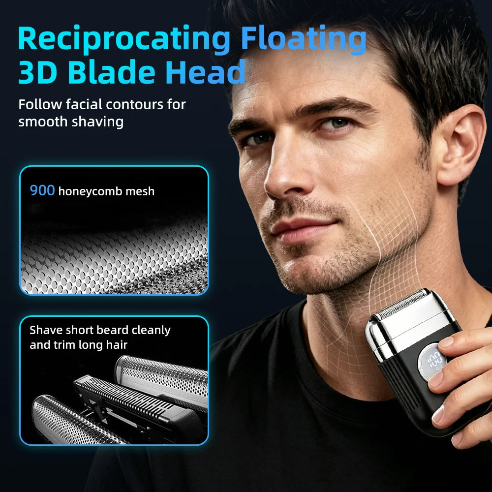 Electric Foil Shaver Portable Mini Razor Trimmer - 9