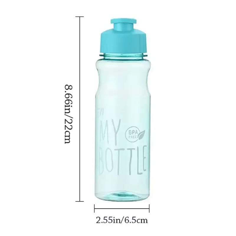 500ml Transparent Sport Water Bottle BPA Free Leakproof Travel Cup - 6