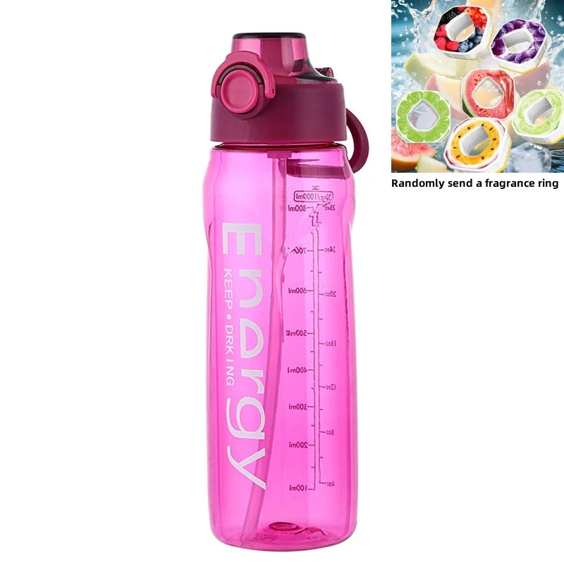 1000ml Fruit Flavored Water Bottle Gradient Sport Hydration Jug