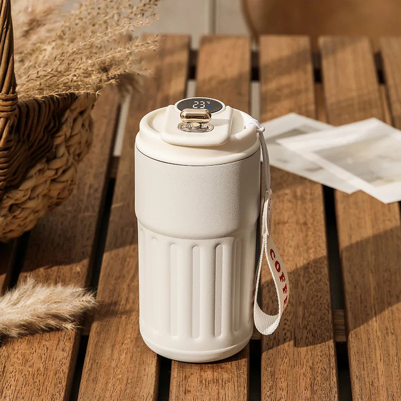 Smart Stainless Steel Coffee Mug with LED Temperature Display Travel Flask - 23