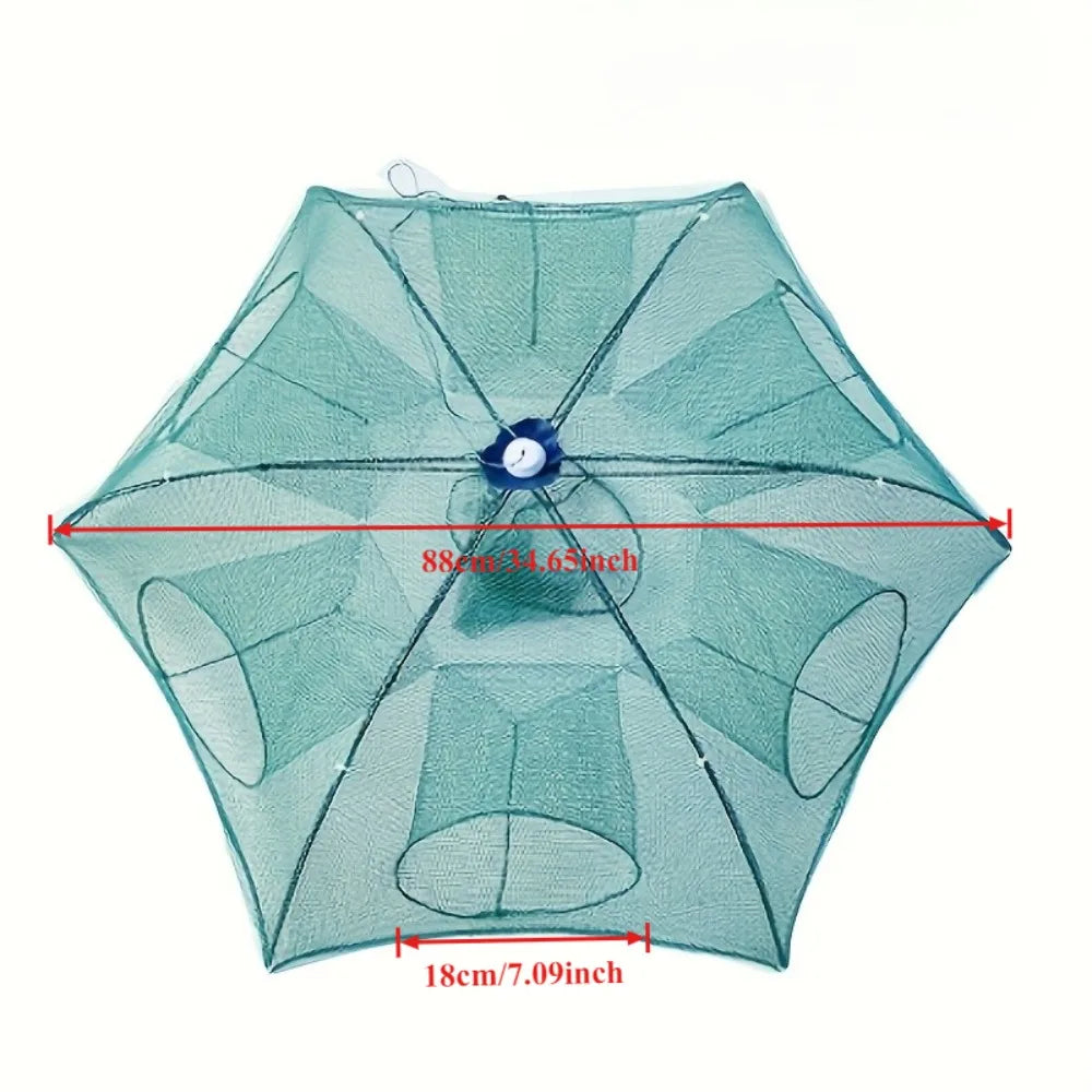 Foldable Fishing Net Trap Umbrella Style Minnow Crab Shrimp Catcher - 6