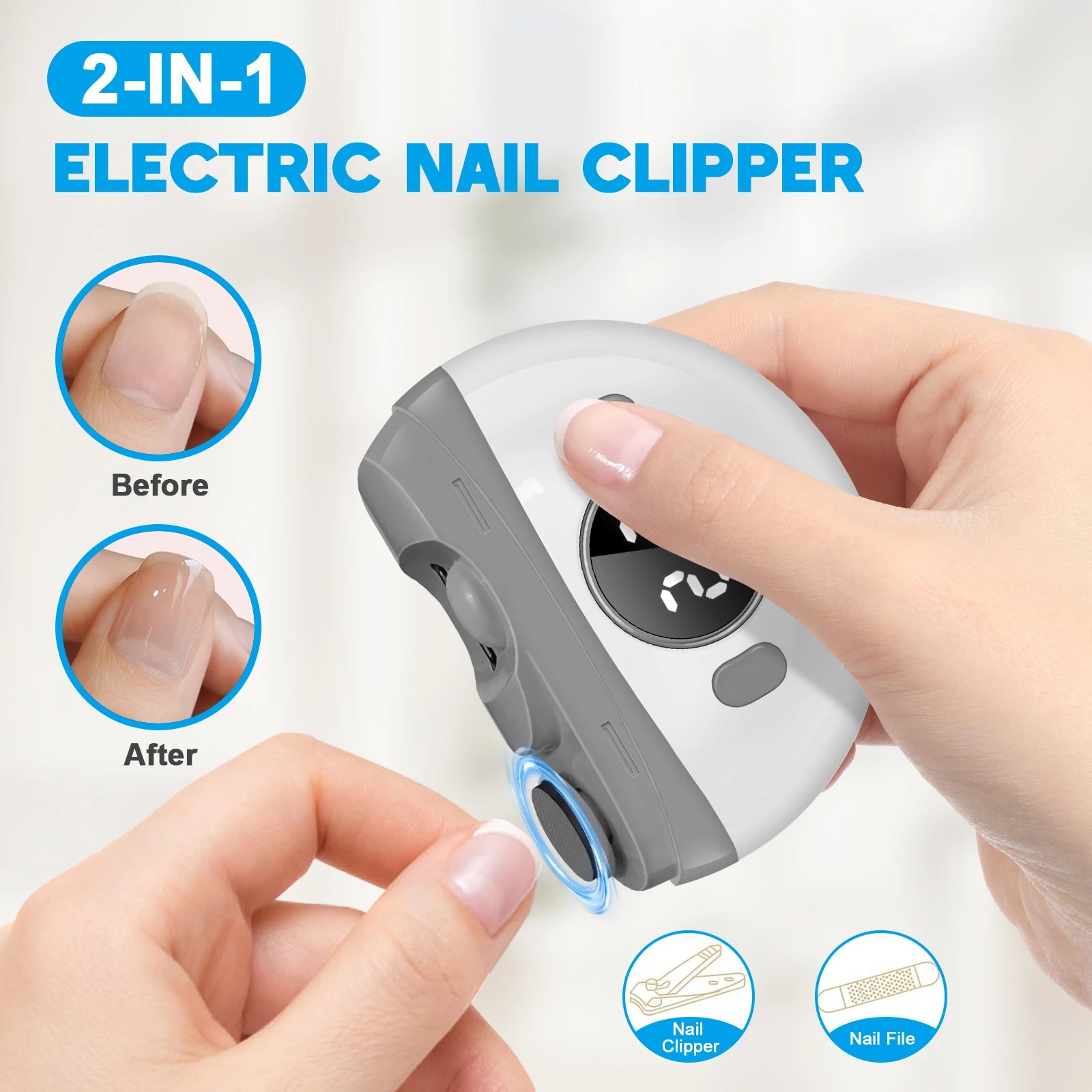 Electric Automatic Nail Clipper and Trimmer - 10