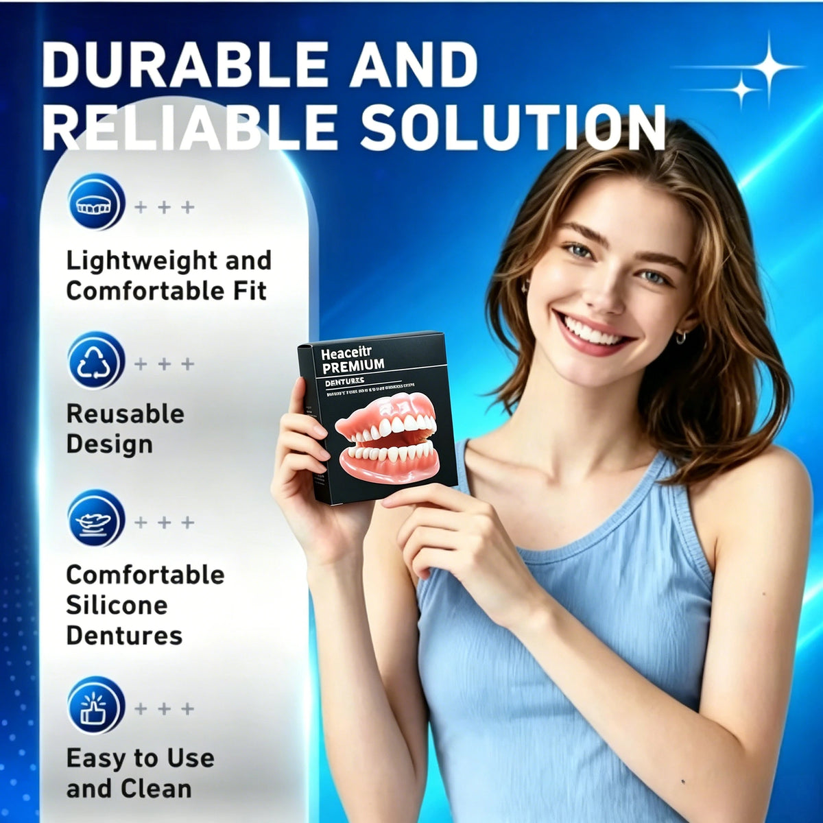 Slim Custom Fit Dentures Boil to Shape Comfort Denture