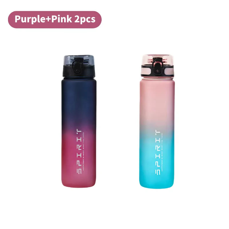 Leak Proof Sports Water Bottle Portable Gym Fitness Jug 500ml 1000ml - 28