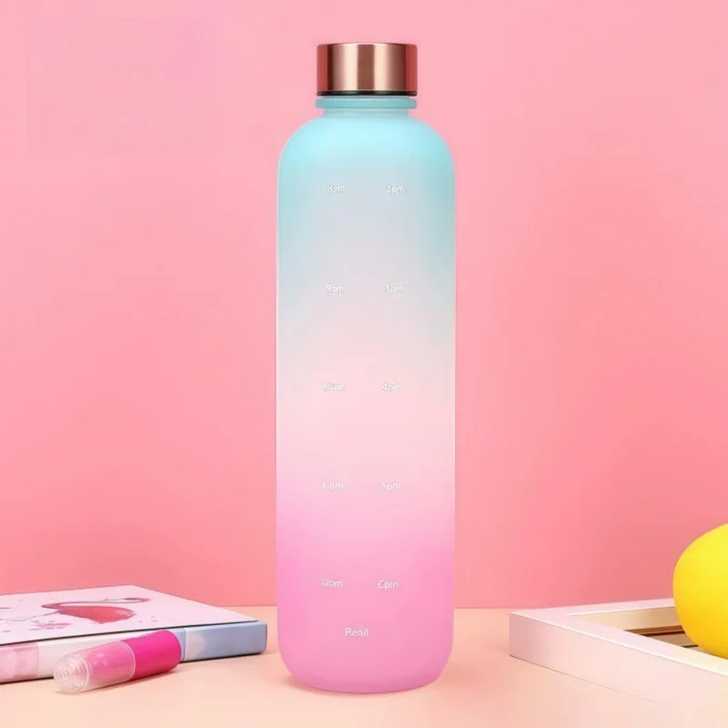 1000ml Gradient Sports Water Bottle Motivational Fitness Hydration Cup - 14