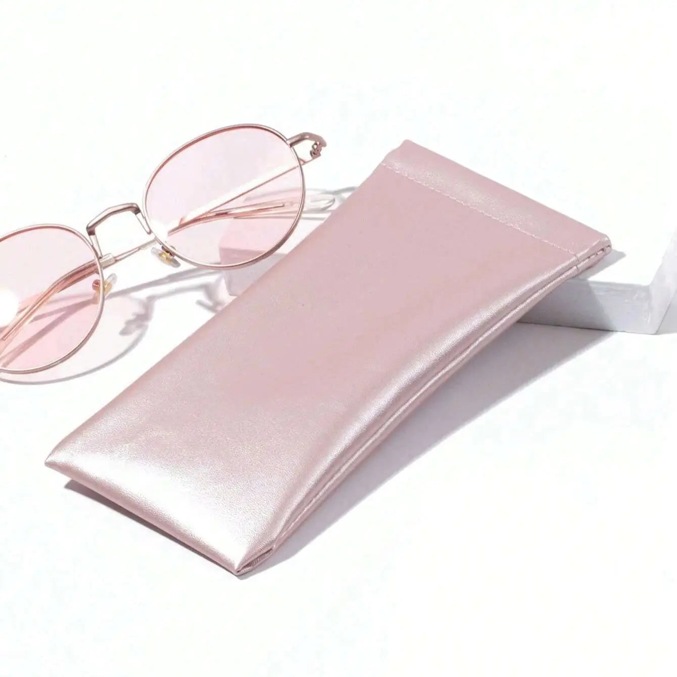 Waterproof Leather Glasses Case Soft Portable Sunglasses Pouch Holder