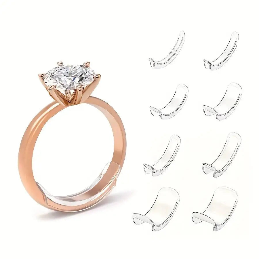 16pcs Invisible Ring Size Adjuster Silicone Ring Guard Sizer Retainer - 7