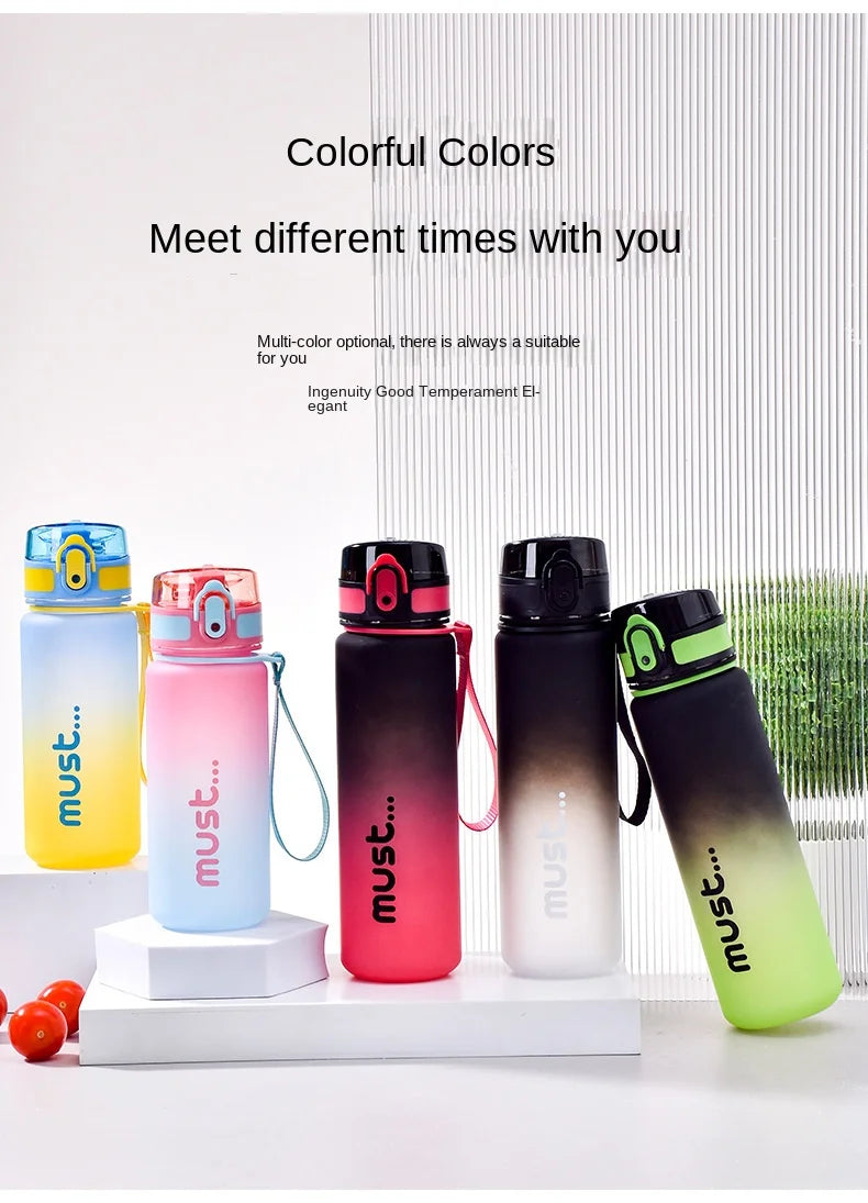 Fantia Gradient Sports Water Bottle Leakproof Fitness Gym Drinking Cup - 10