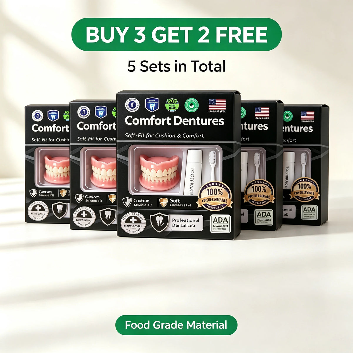 Moldable Silicone False Teeth Kit Instant Smile Dentures