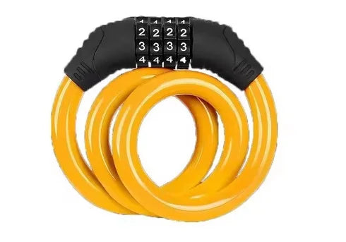 4-Digit Bicycle Cable Lock Anti-Theft MTB Combination Security Lock - 12