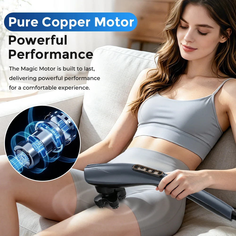 Electric Dolphin Handheld Back Neck and Body Muscle Massager Hammer