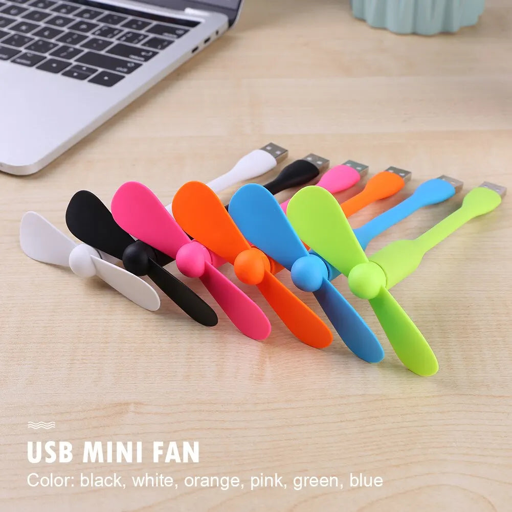 Portable Mini USB Fan Flexible Cooling Gadget for Laptop and Power Bank