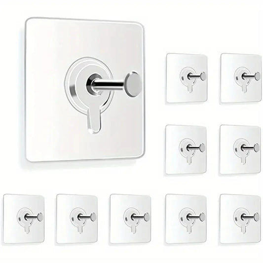 10 Pack Adhesive Wall Hooks Non Marking Picture Frame Hanger Set