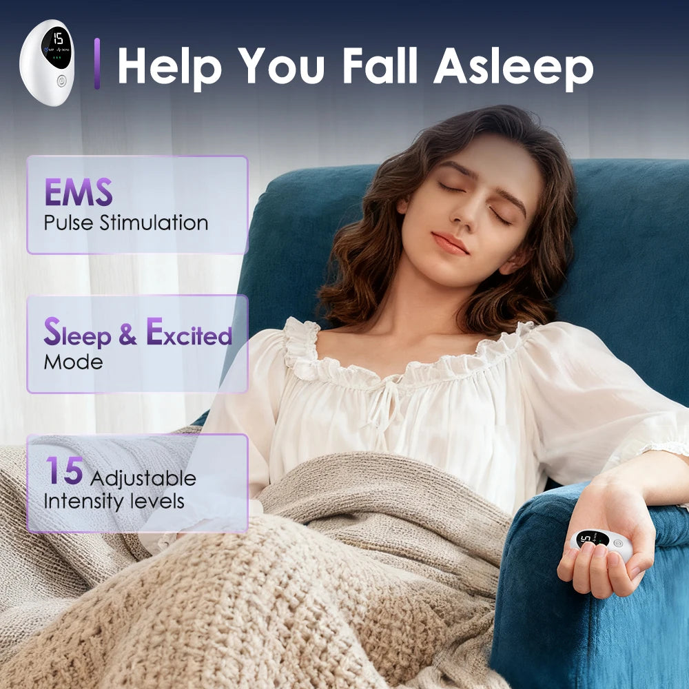 Microcurrent Sleep Aid Device CES Palm Massager for Insomnia Relief