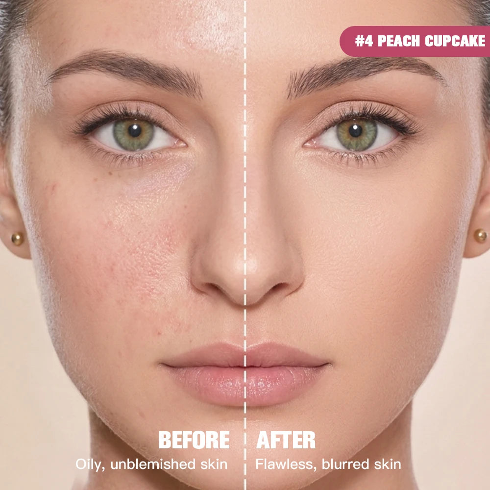 Pressed Powder Oil Control Matte Setting Face Makeup Compact