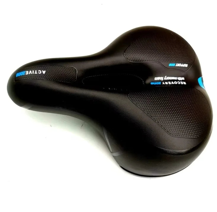 Comfortable MTB Bike Saddle with Integrated Safety Warning Tail Light