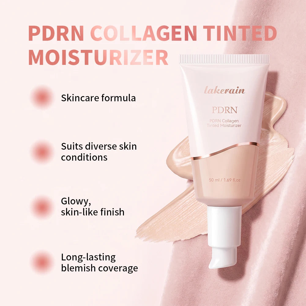 PDRN Collagen Tinted Moisturizer Radiant Glow Foundation Makeup