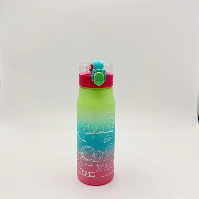 600ml Astronaut Gradient Sports Water Bottle Leakproof Drinking Cup - 5