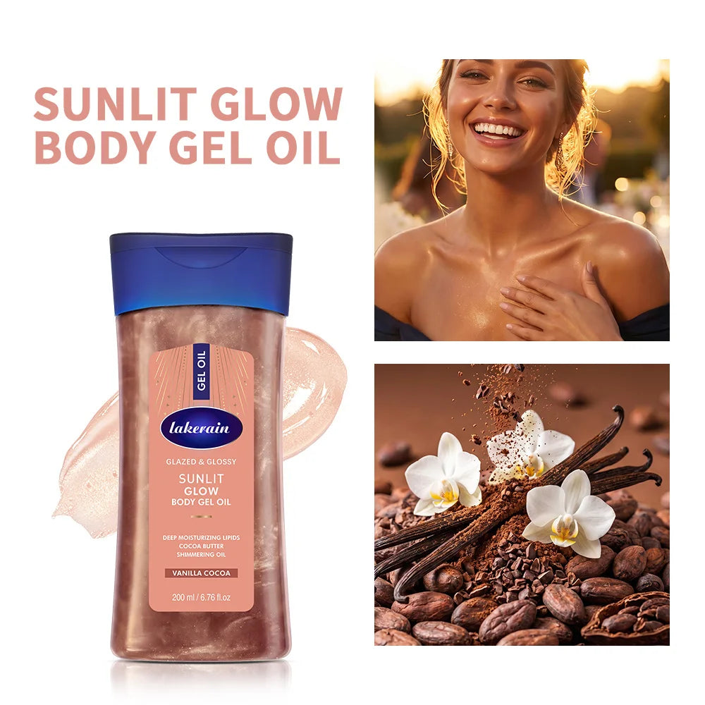 Lakerain Radiant Body Gel Oil Moisturizing Shimmer Hydrating Skincare