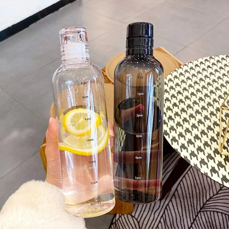 Large Capacity Transparent Water Bottle Portable Sports Travel Cup