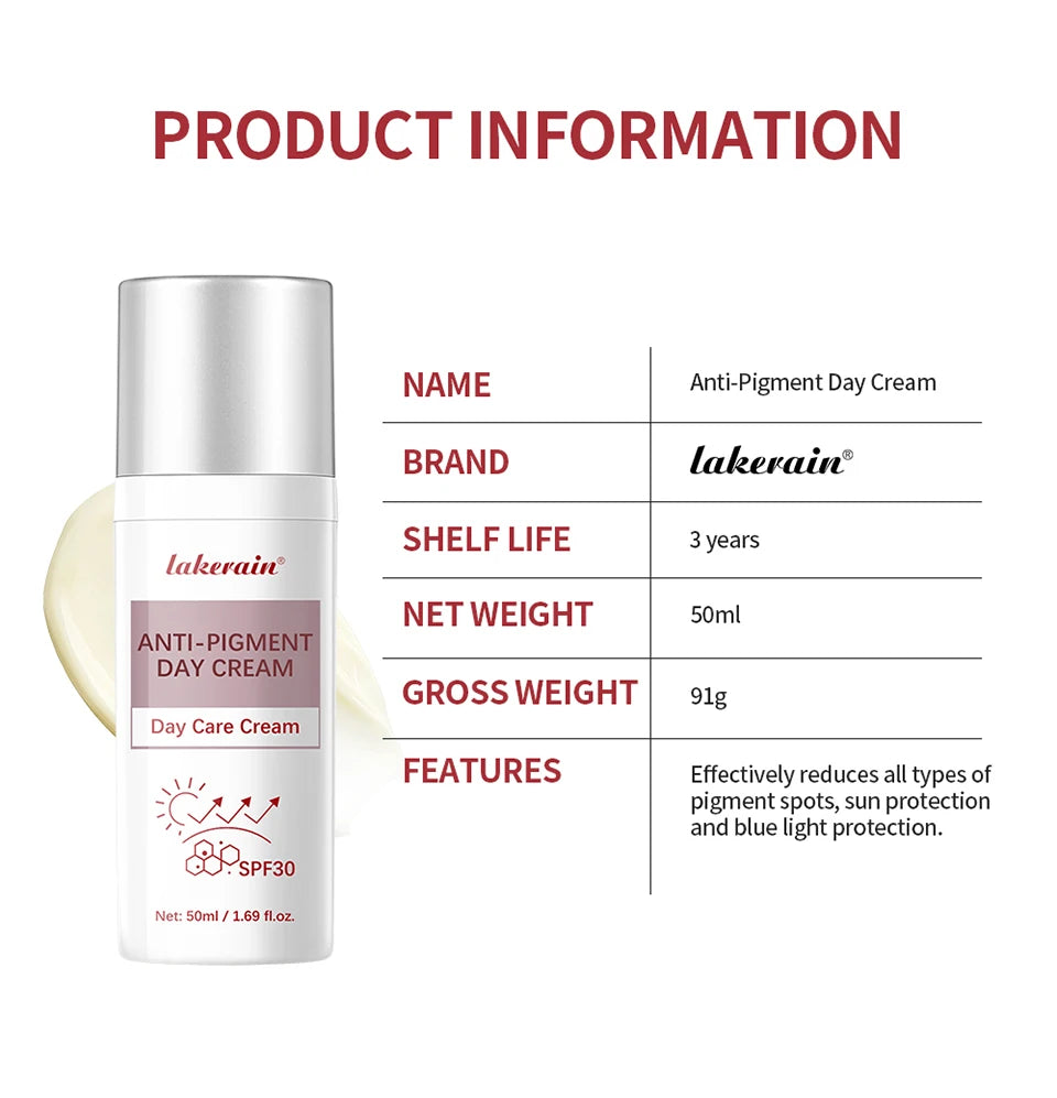 Anti-Pigment Day Cream SPF 30 Hydrating Facial Sun Protection