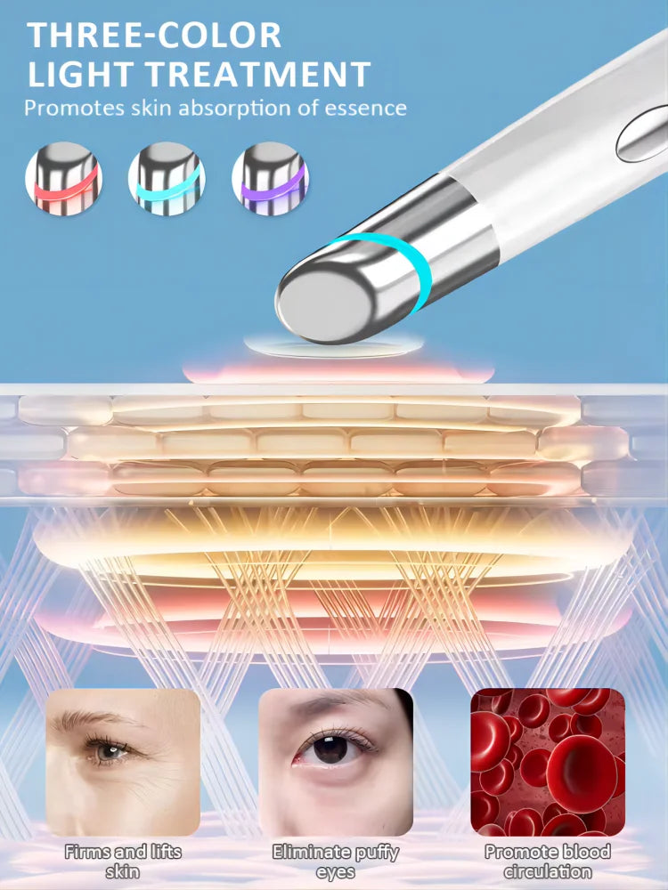 3 in 1 LED Eye Care Facial Massager Photon Light Wand - 8