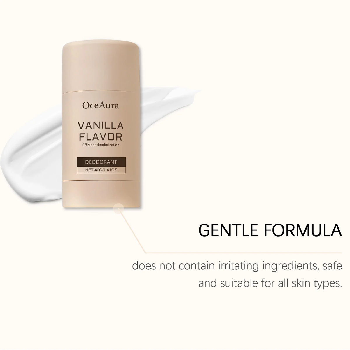 Vanilla Deodorant Stick Antiperspirant Body Odor Control Cream